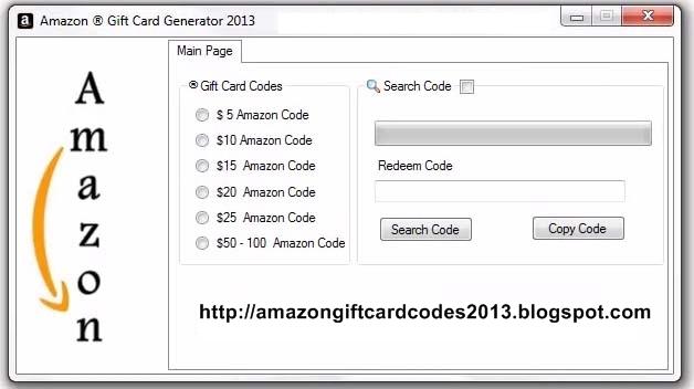 Amazon gift card code generator s for mac